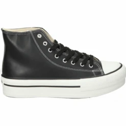 Botas Victoria Plataforma Piel Negro Mujer