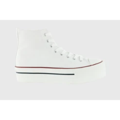 Botas Victoria Tribu Doble Botín Lona Blanco Mujer